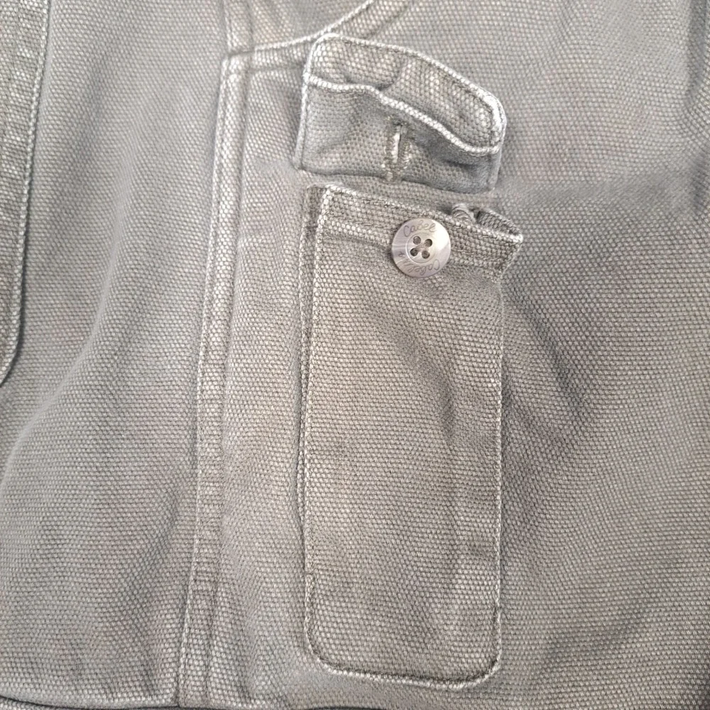 Cabelas Flannel Lined Cargo Pants Mens 34 Reg Khaki Tan Canvas Plaid Lined Work